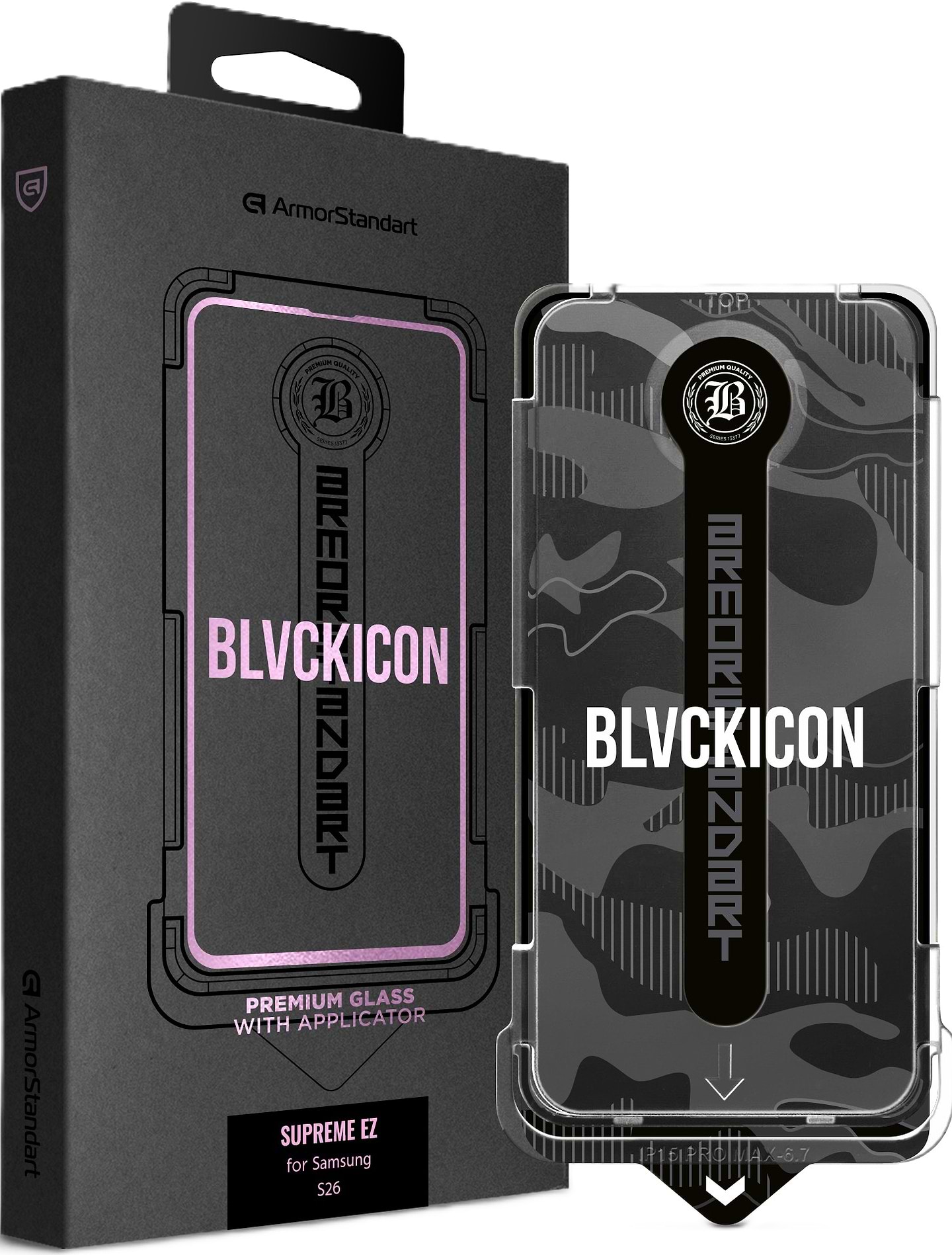 Защитное стекло для смартфона Armorstandart Black Icon Supreme EZ for Samsung S26 (ARM91249)